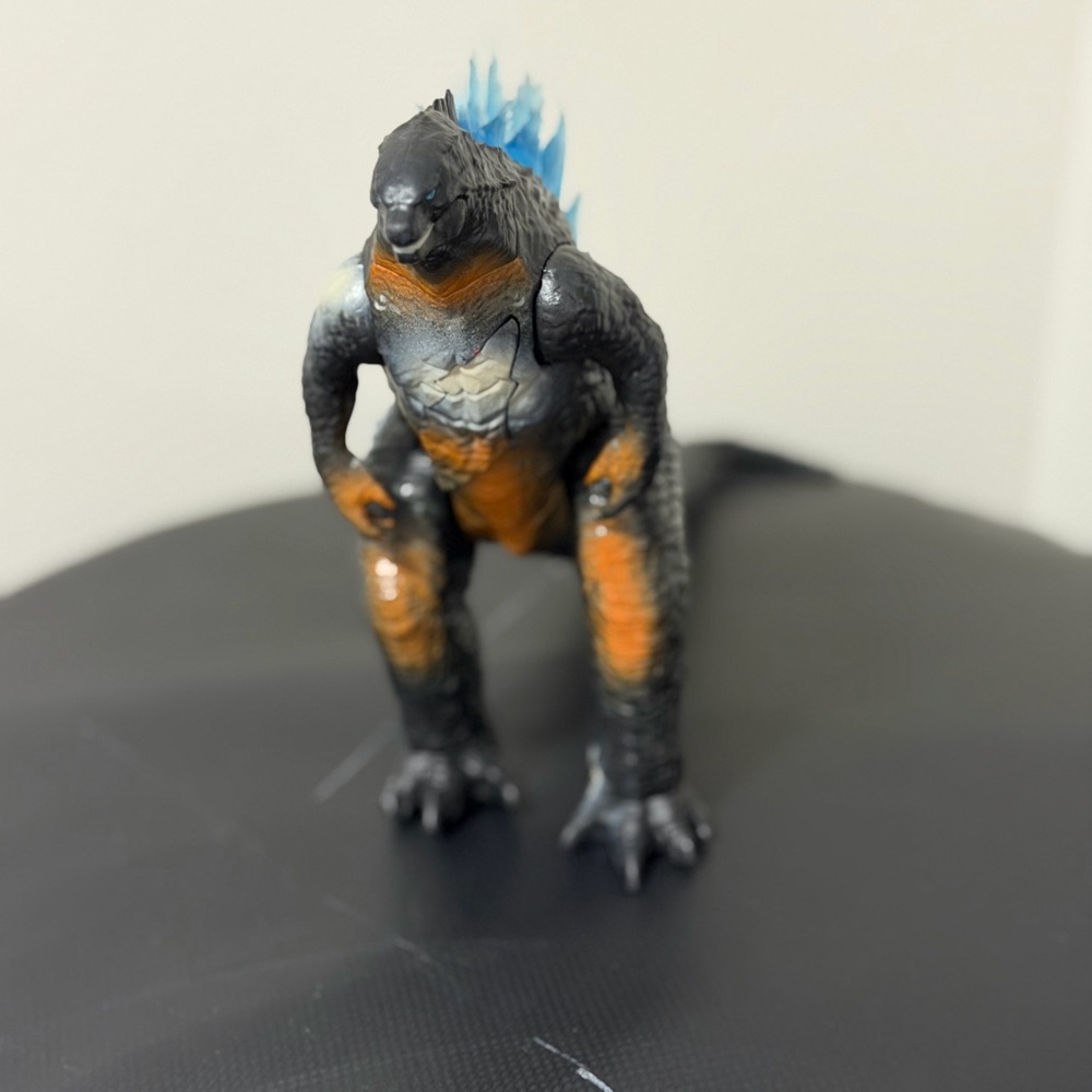 Godzilla Action Figure with Blue and Orange Accents